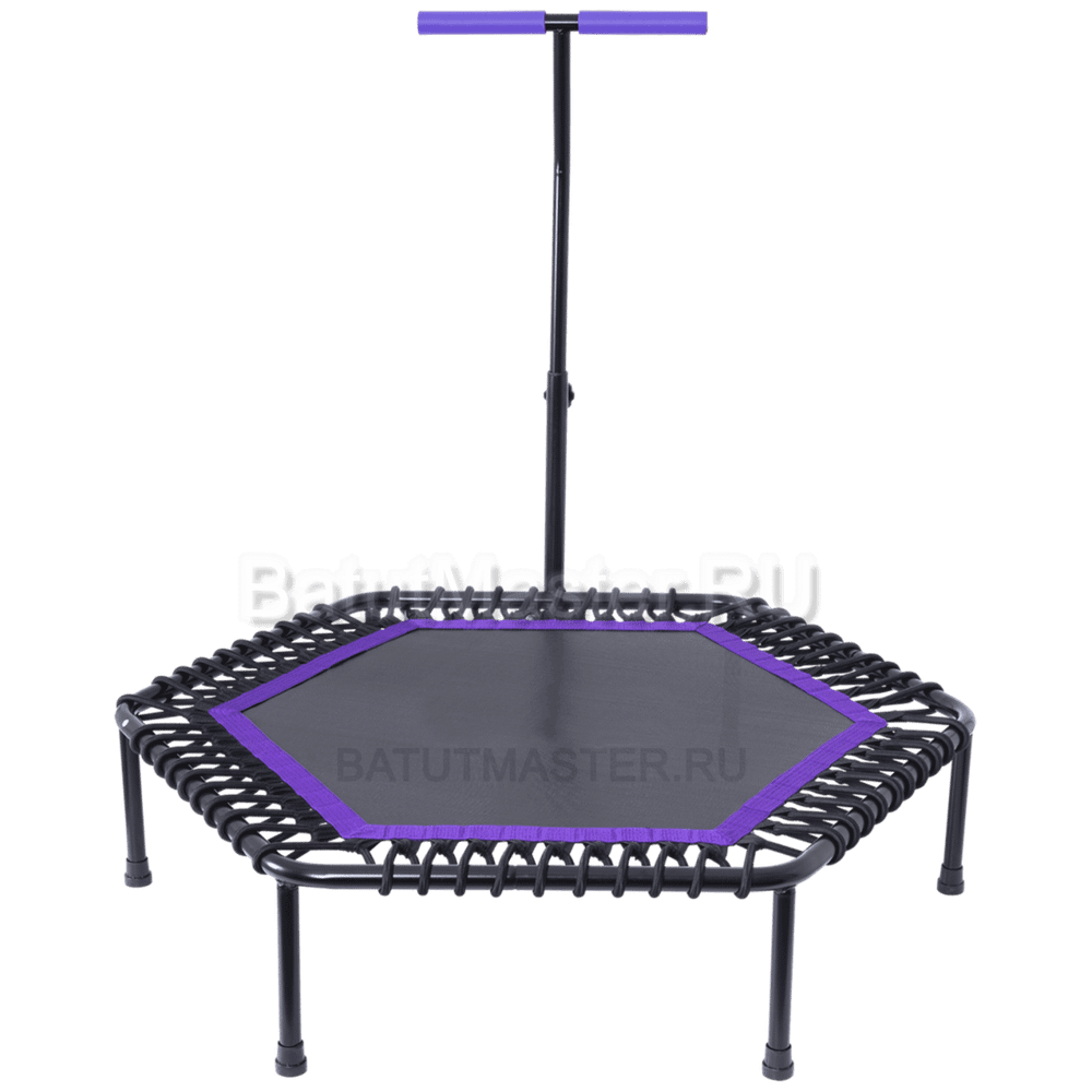 Каркасный батут с Т-образной ручкой, диаметр 4 фт, черно - фиолетовый
