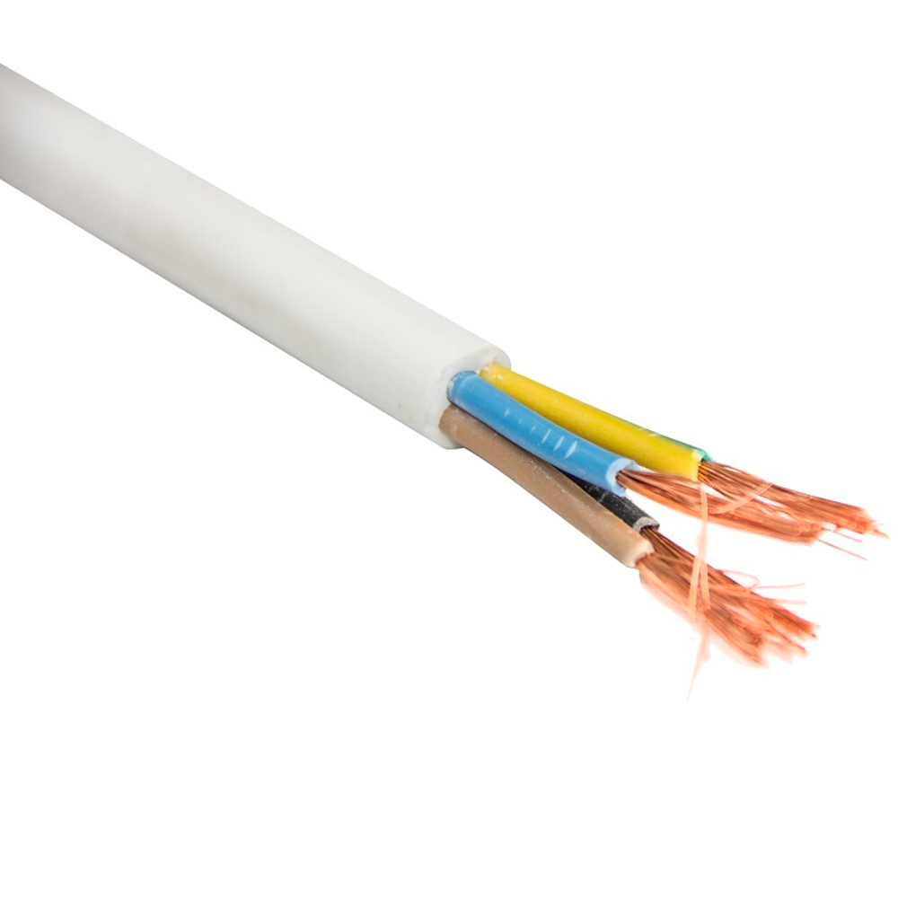 Провод ПВС 4х6 ГОСТ белый 50 м на отрез