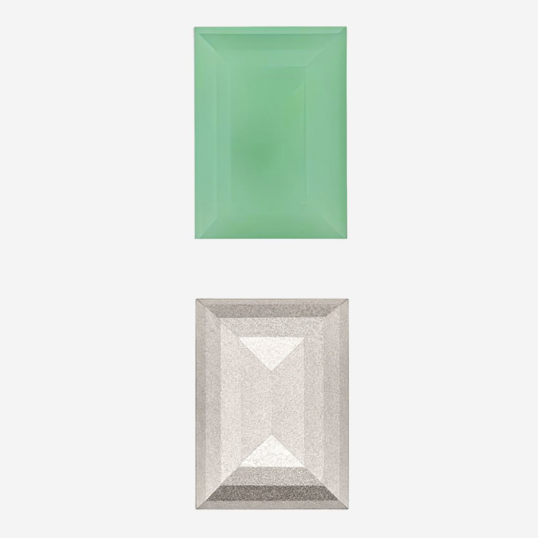 Кристалл Прямоугольник (Step Cut Fancy Stone), оттенок Тихоокеанский Опал"/"Pacific Opal, 14*10мм