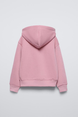 ZARA ХУДИ С НАДПИСЬЮ, РОЗОВЫЙ