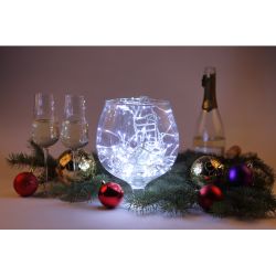 Светодиодная новогодняя гирлянда ЭРА ENIN - WC мишура 3,9 м белый провод холодный свет | Гирлянды