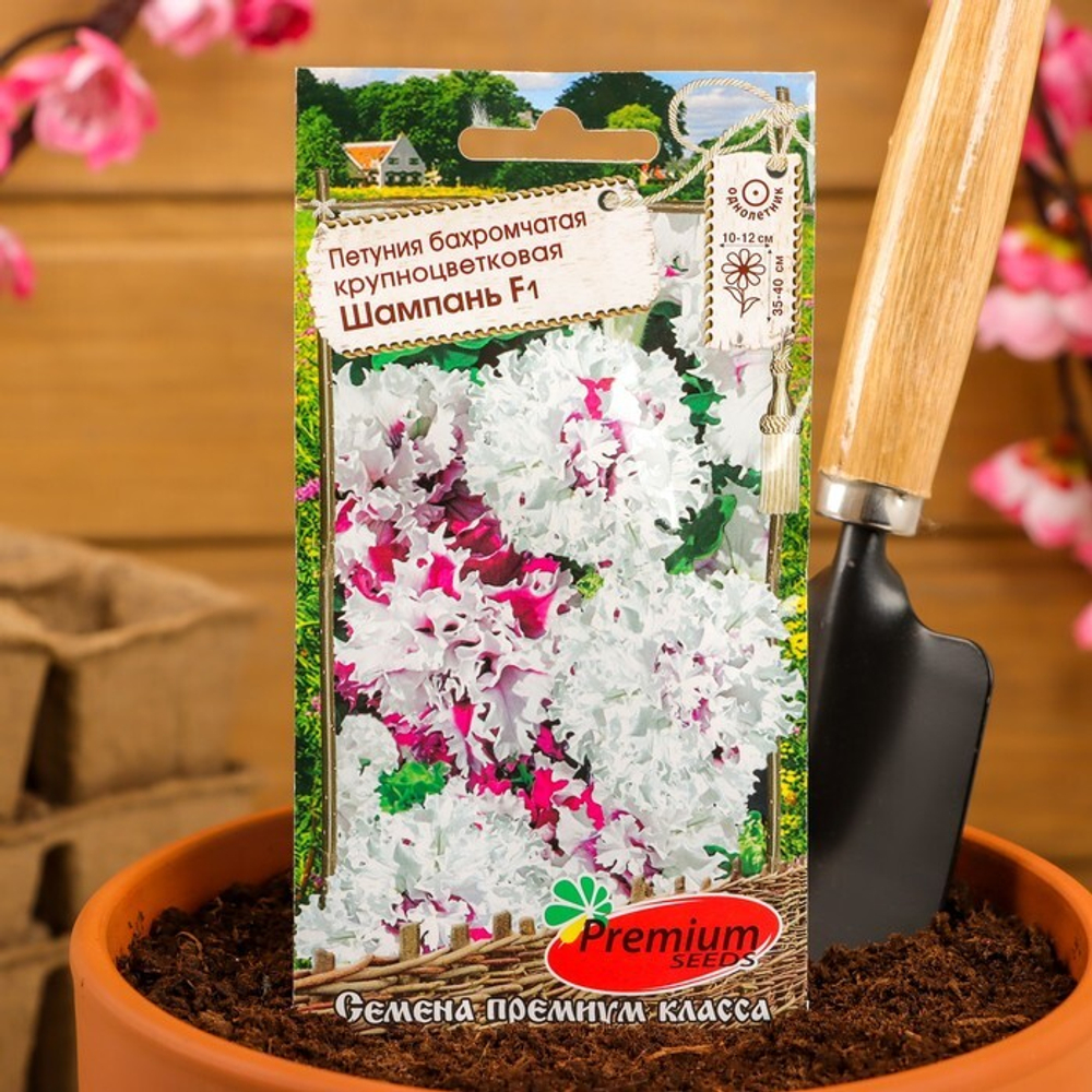 Петуния бахромчатая, крупноцветковая "Шампань" F1, 8 шт семян
