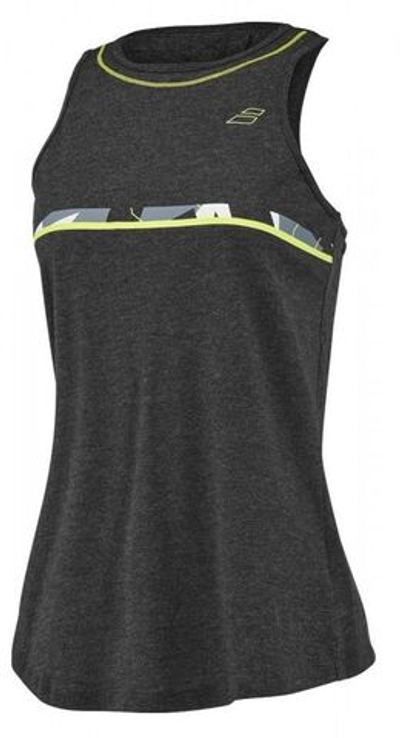 Женский топ теннисный Babolat Aero Cotton Tank Woman - black heather