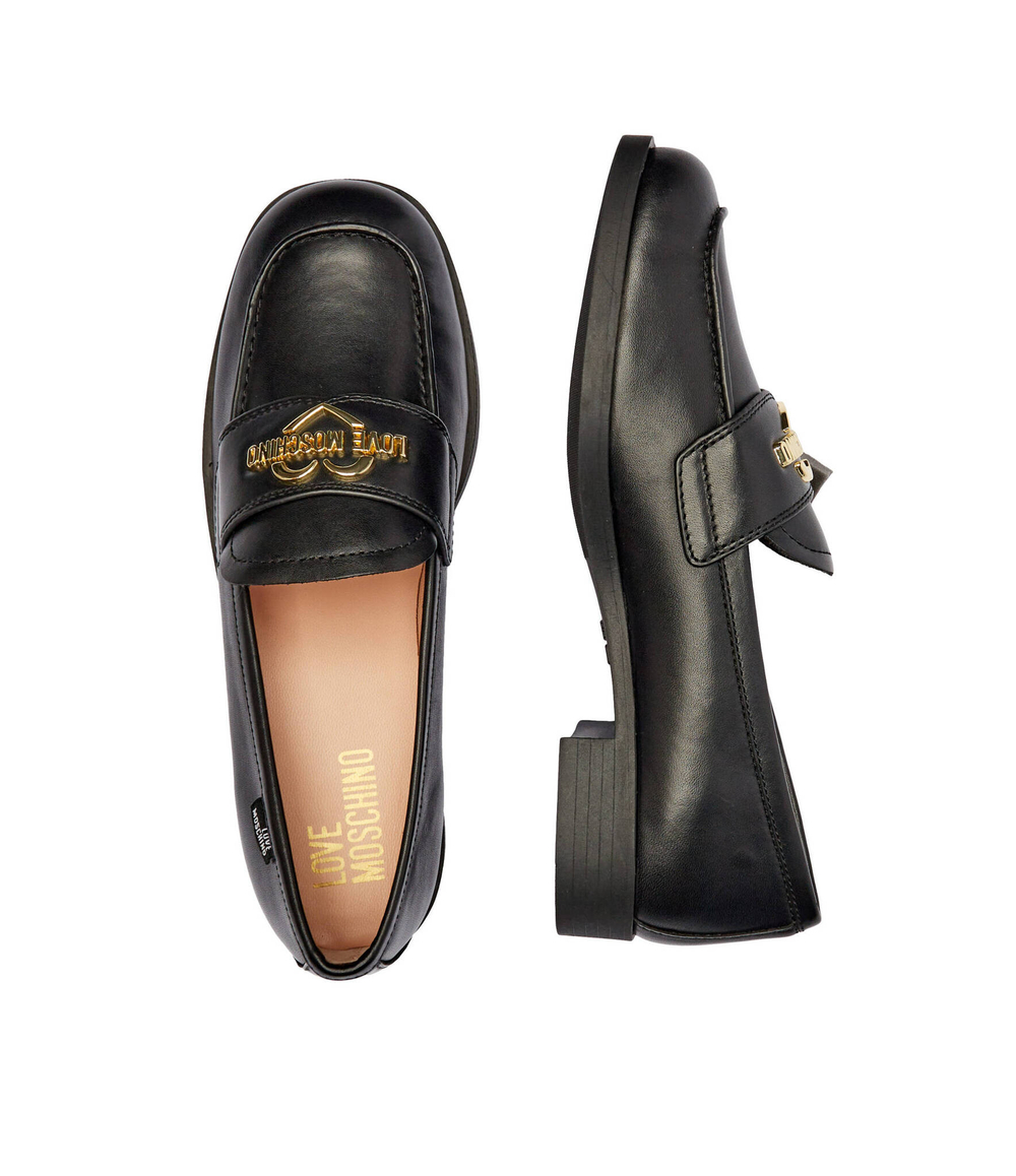 Кожаные мокасины Love Moschino - черный(JA10162G1LIA0)