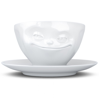 Чайная пара tassen grinning, 200 мл, белая