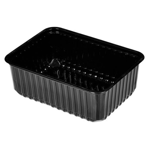 Контейнер Низкий 1000мл. 179*132мм, Черный Стирол 500шт/кор