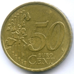 50 евроцентов 2002 год (J). Германия. Регулярный выпуск. Тип 1. Нордик VF-XF