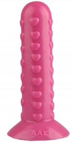 Розовая анальная втулка с шипиками - 19,5 см. (Цвет: розовый)