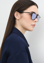 Спортивные очки 100% LEGERE SQUARE Soft Tact Black - HiPER Blue Mirror Lens