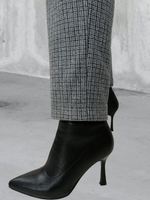 21402 Брюки женские классические джерси серая клетка (60-158)