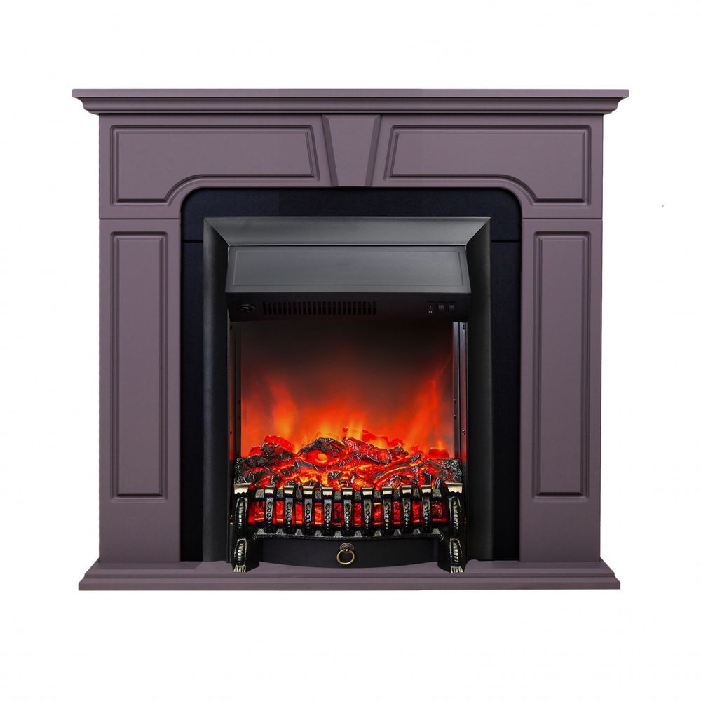 Электрокамин RealFlame Theodor GR грей софт с очагом Fobos Lux Black