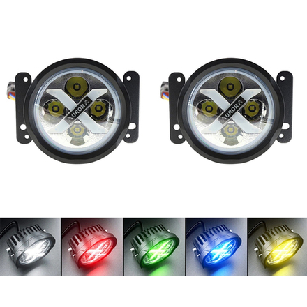 Фары Aurora X ближнего света ALO-E-R4T3-EQ врезные настраиваемый фон кнопкой