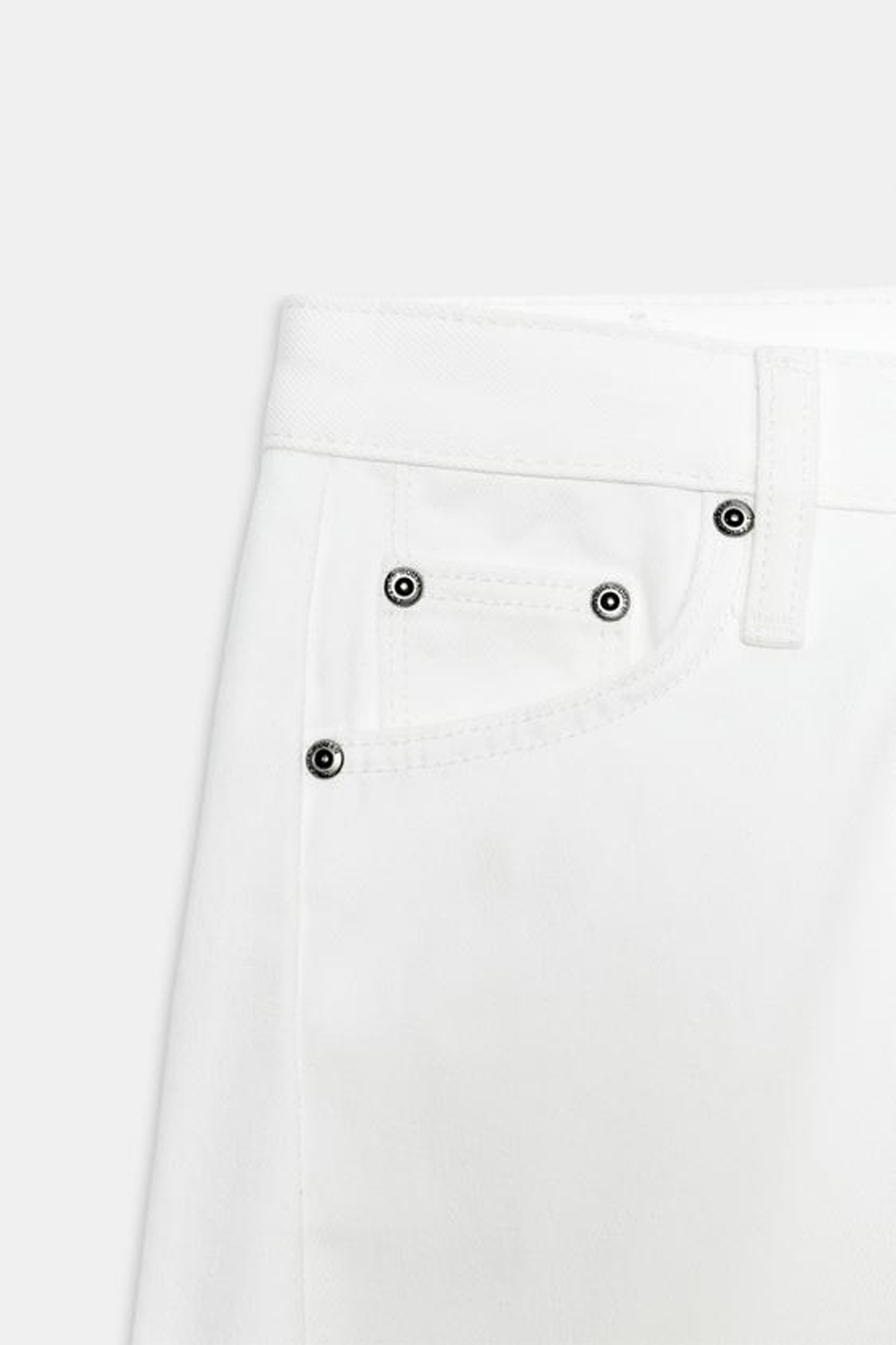 ZARA ДЖИНСЫ ZW COLLECTION ANKLE RELAXED СО СРЕДНЕЙ ПОСАДКОЙ, БЕЛЫЙ