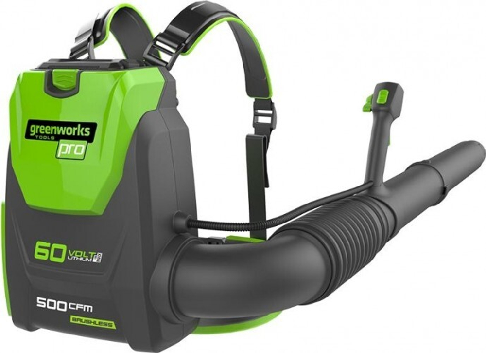 Воздуходувка аккумуляторная GREENWORKS GD60BPB ранцевая 60V, без АКБ и ЗУ 2402307