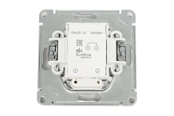 Выключатель Systeme Electric ARTGALLERY 1 клавиша с индикатором белый 39388