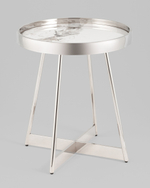 Журнальный столик Гера 50*50 см сталь серебро