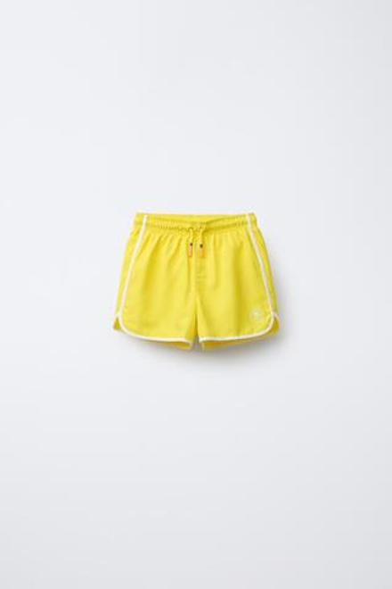 ZARA ПЛАВКИ С ПРИНТОМ «ПАЛЬМЫ», ЖЕЛТЫЙ
