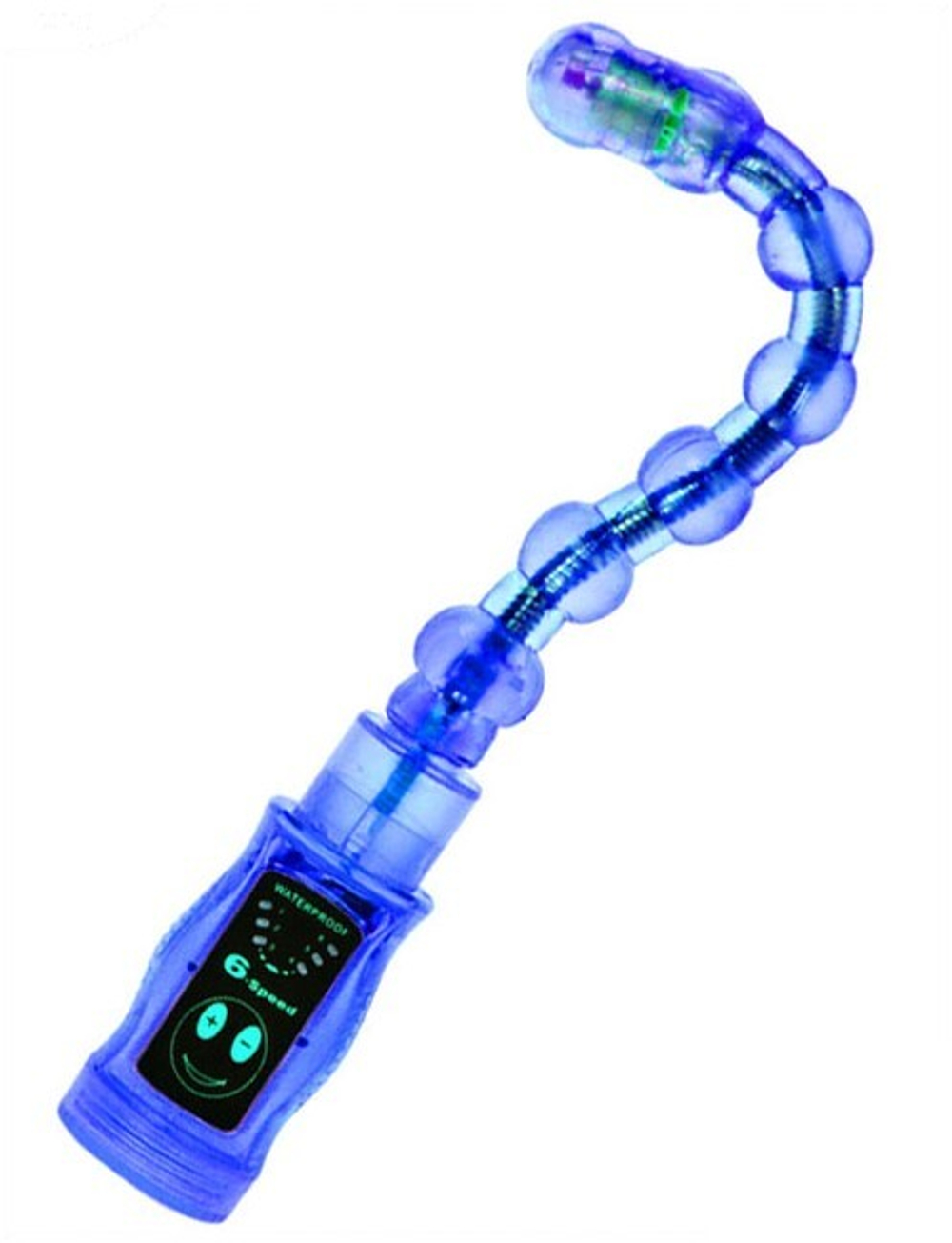Вибратор гнущийся (6 режимов, голубой) 22х270 мм (Цвет: голубой)