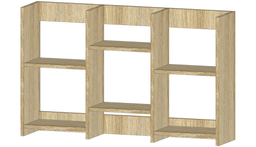 Полка книжная средняя Дуб Сонома