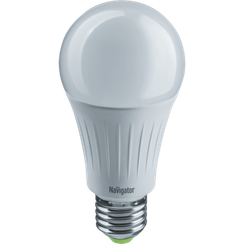 Лампа светодиодная Navigator A60 220V Е27 15W 4000K груша 26127