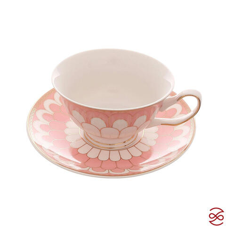 Набор чайных пар Royal Classics Эмма 200 мл (2 шт) розовая