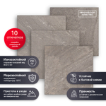 Керамогранит Estima Rock RC01 40.5x40.5 см 1.804 м² неполированный цвет серый