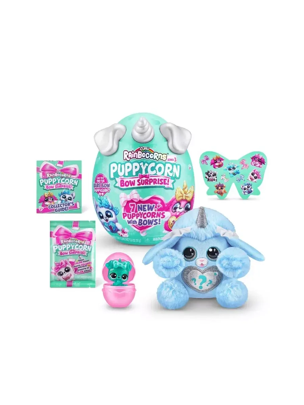 Мягкая игрушка сюрприз яйцо Rainbocorns Puppycorn Bow