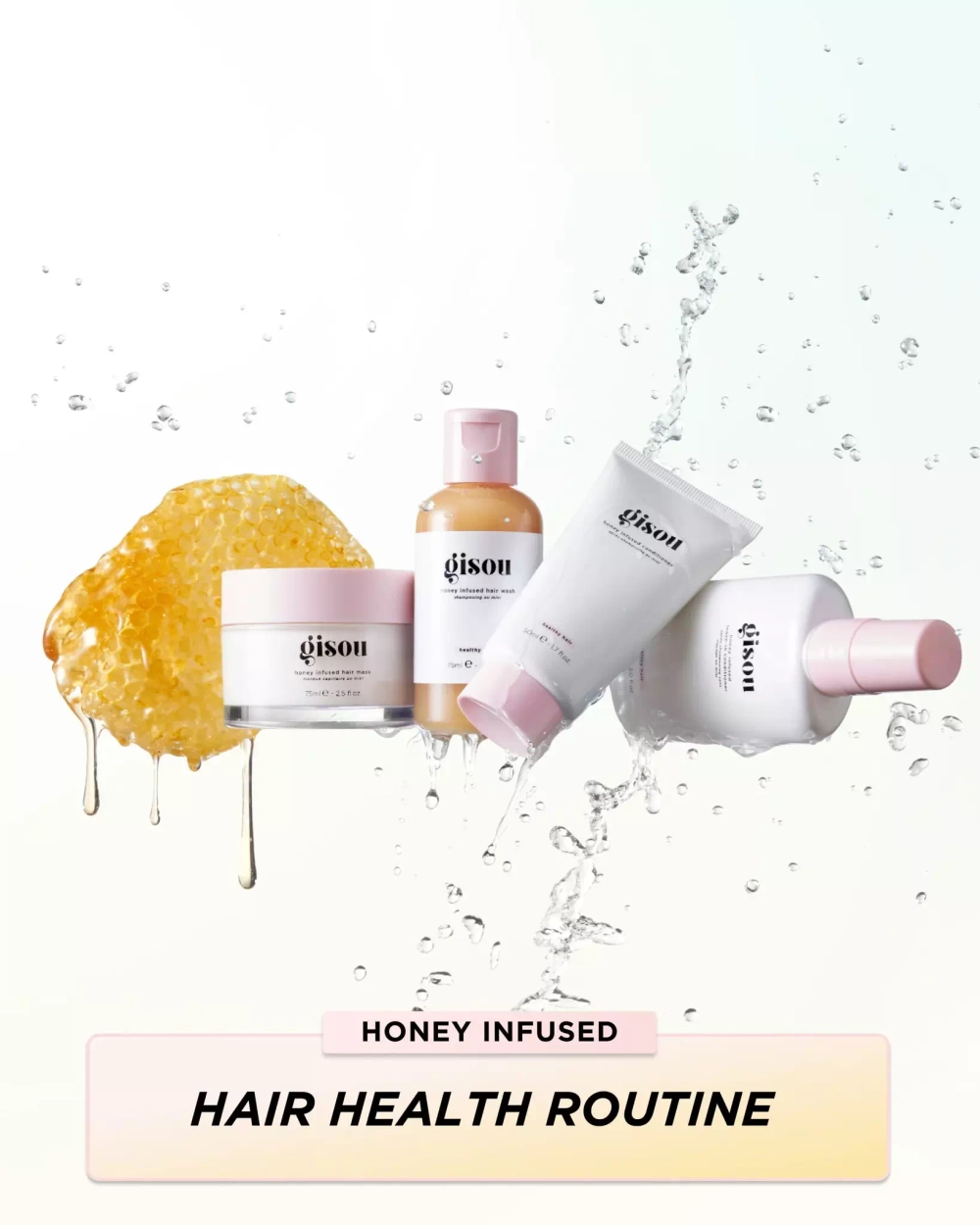 GISOU Hydrating Cleanse & Care Set Honey Infused