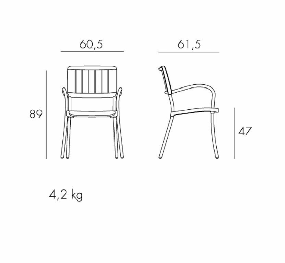 Кресло пластиковое, Nardi Musa, кофе