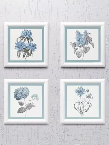 Картины на стену интерьерная на холсте 4 шт, 23*23 см