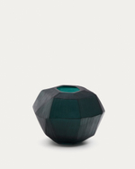 Ваза Geonix из зеленого стекла 22 см