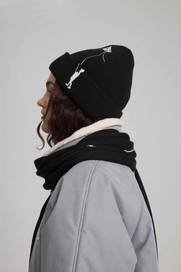 Шапка Kite Warm beanie черная - фото 3