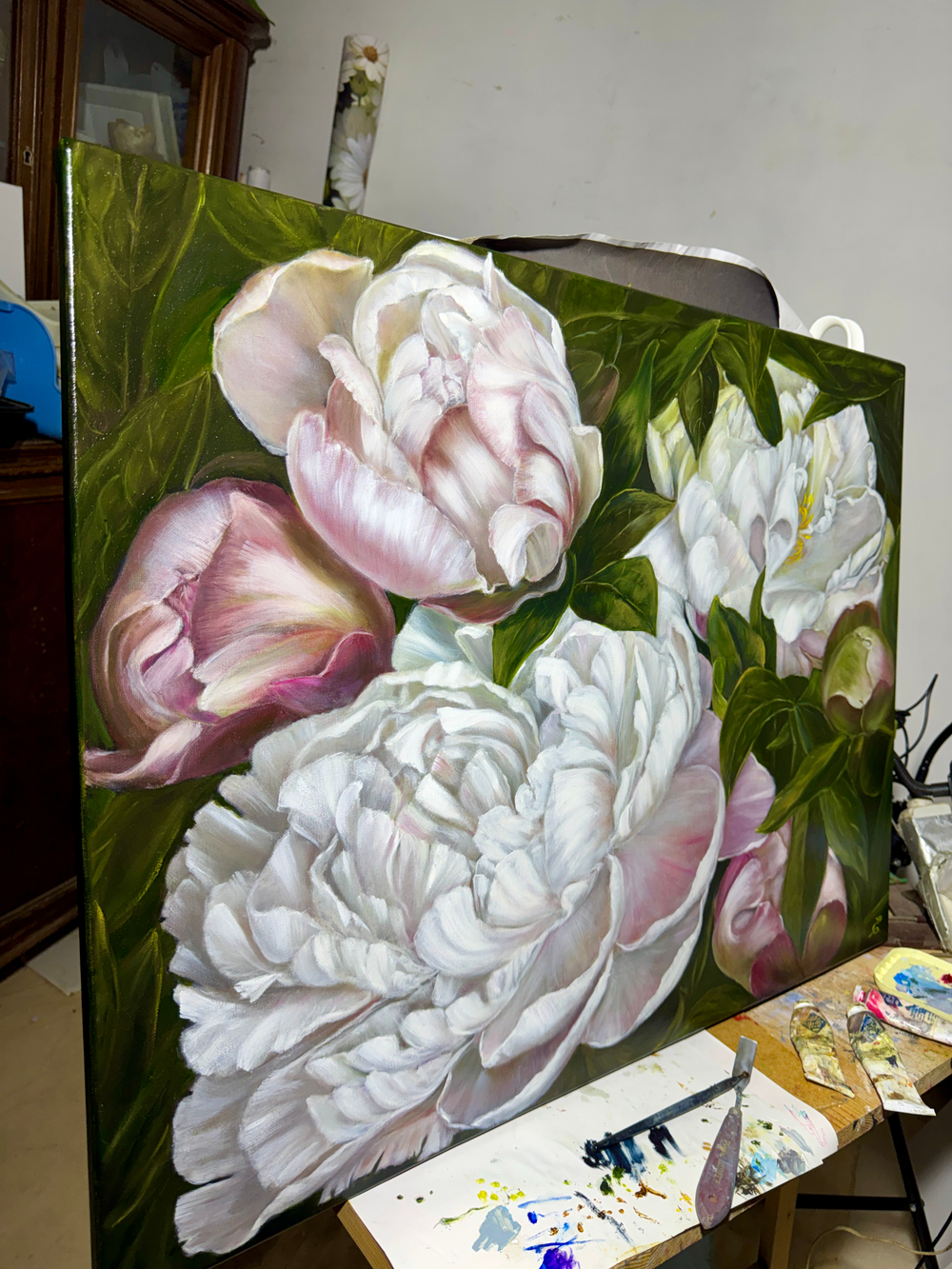 Картина «Вальс Пионов» | Холст, масло 60х80 см | Художница Ефимова Ольга