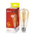 Лампа светодиодная LED-ST64-deco gold 9Вт 230В Е27 3000К ТЕПЛЫЙ золотистая 1040Лм IN HOME