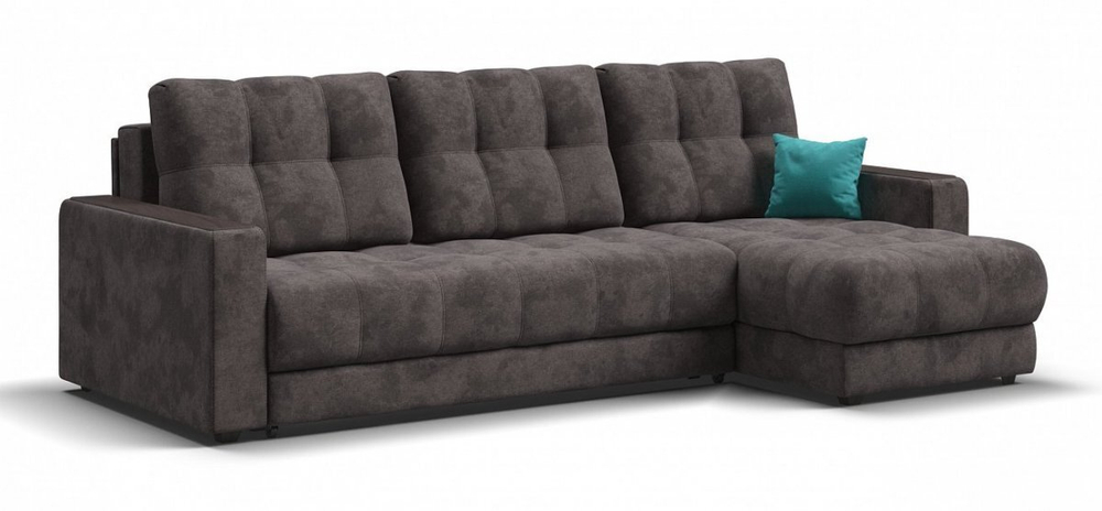 Угловой диван Босс Классик Велюр Алькантара серый