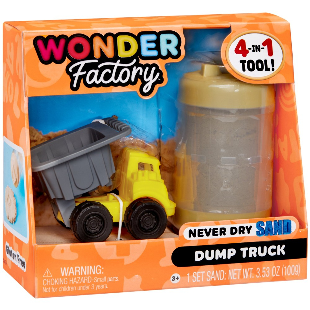 MGA Wonder Factory - Строительная машина + светло-коричневый песок Never Dry Sand 532897