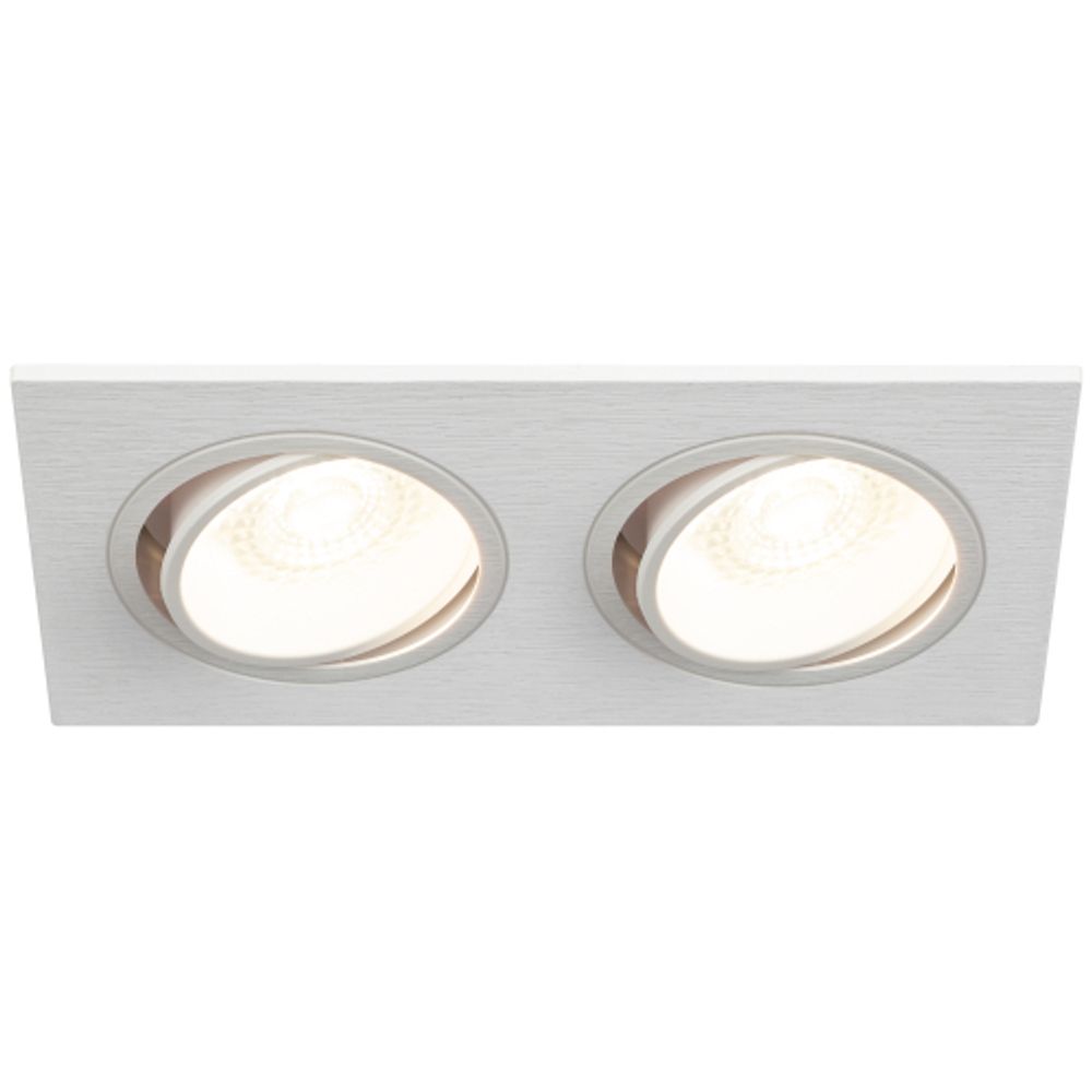 Светильник встраиваемый декоративный ЭРА KL90-2 WH под лампу MR16 GU5.3 белый пластиковый | Декоративные встраиваемые светильники