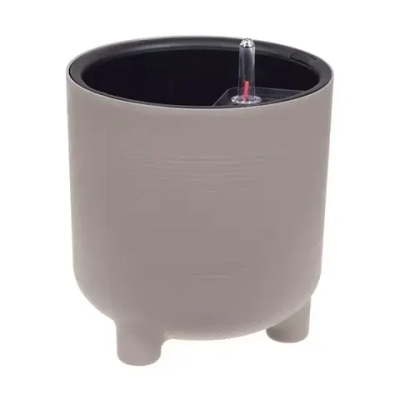Кашпо ШЭНК D220мм 6,5л с вставкой и с автополивом французcкий серый