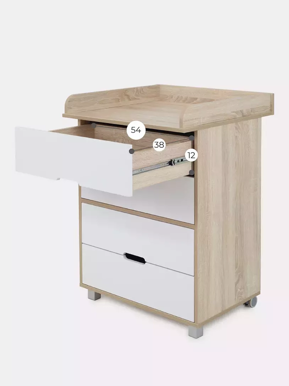 Комод RANT "QUADRO" 64см 4 ящ. (арт.106) (белый)