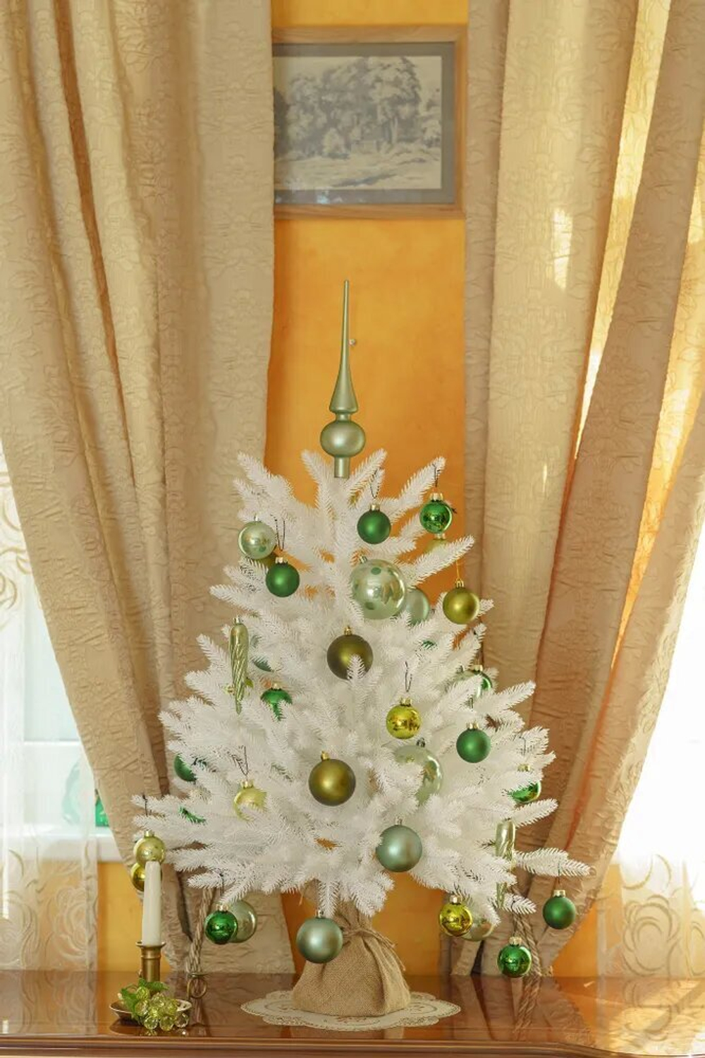 Ель искусственная Царь елка Адель белая 90 см