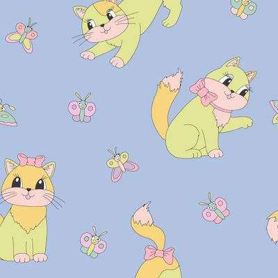 Котята и бабочки