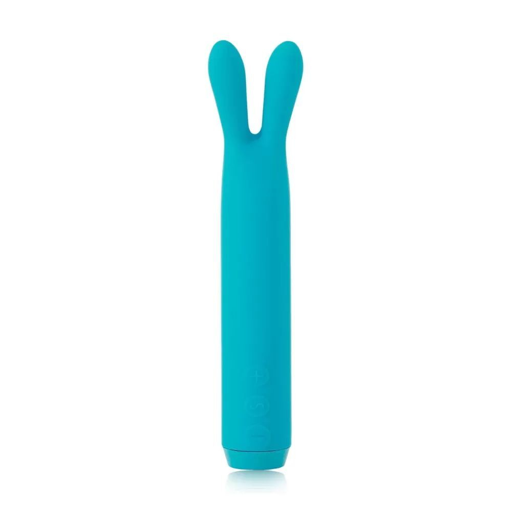 Голубой вибратор с ушками Rabbit Bullet Vibrator - 8,9 см.