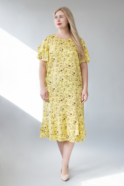 Платье женское 2867ВПА, желтый #40Ж052867ВПА