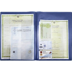 Папка с файлами для ОМС,св-в, СНИЛС, А4 ПВХ темно-синяя (deVENTE)