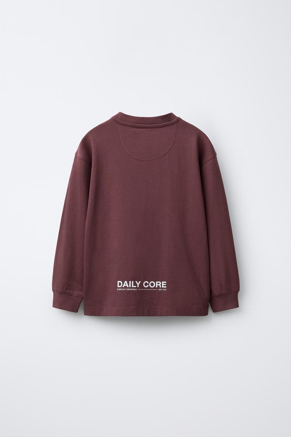 ZARA ФУТБОЛКА С НАДПИСЬЮ, ГРАНАТОВЫЙ