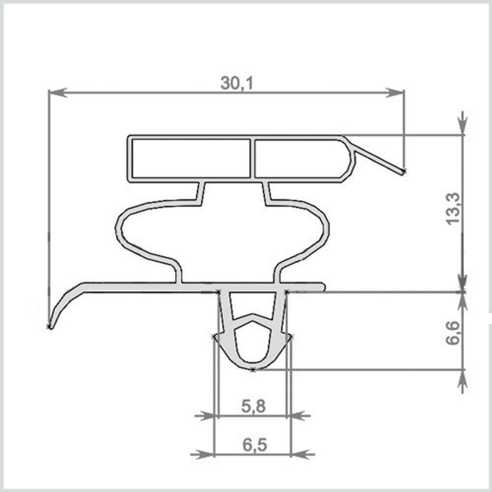 Уплотнитель для холодильника Zanussi ZRB 310 м.к. 690*570 мм(037)