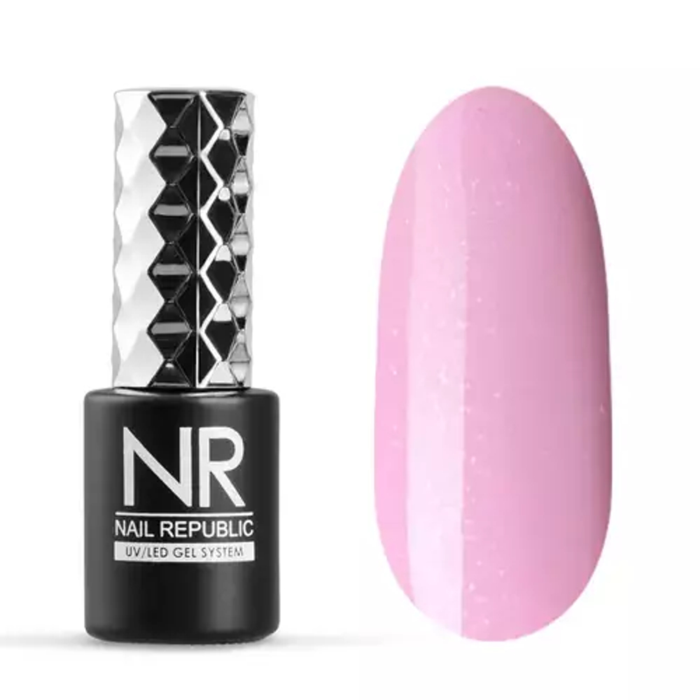 Nail Republic Гель-лак 041 Мерцающий клубничный крем, 10 мл