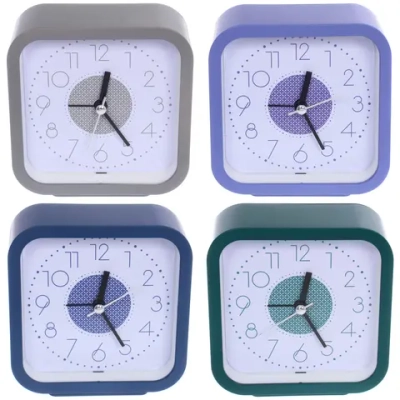 Будильник «Авалон» 10*10*4,3см, микс цветов