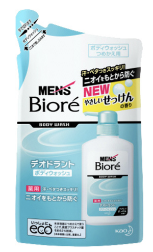 Kao "Mens Biore" Увлажняющий и дезодорирующий гель для душа с антибактериальным действием с ароматом мыла, см/бл 380 мл.