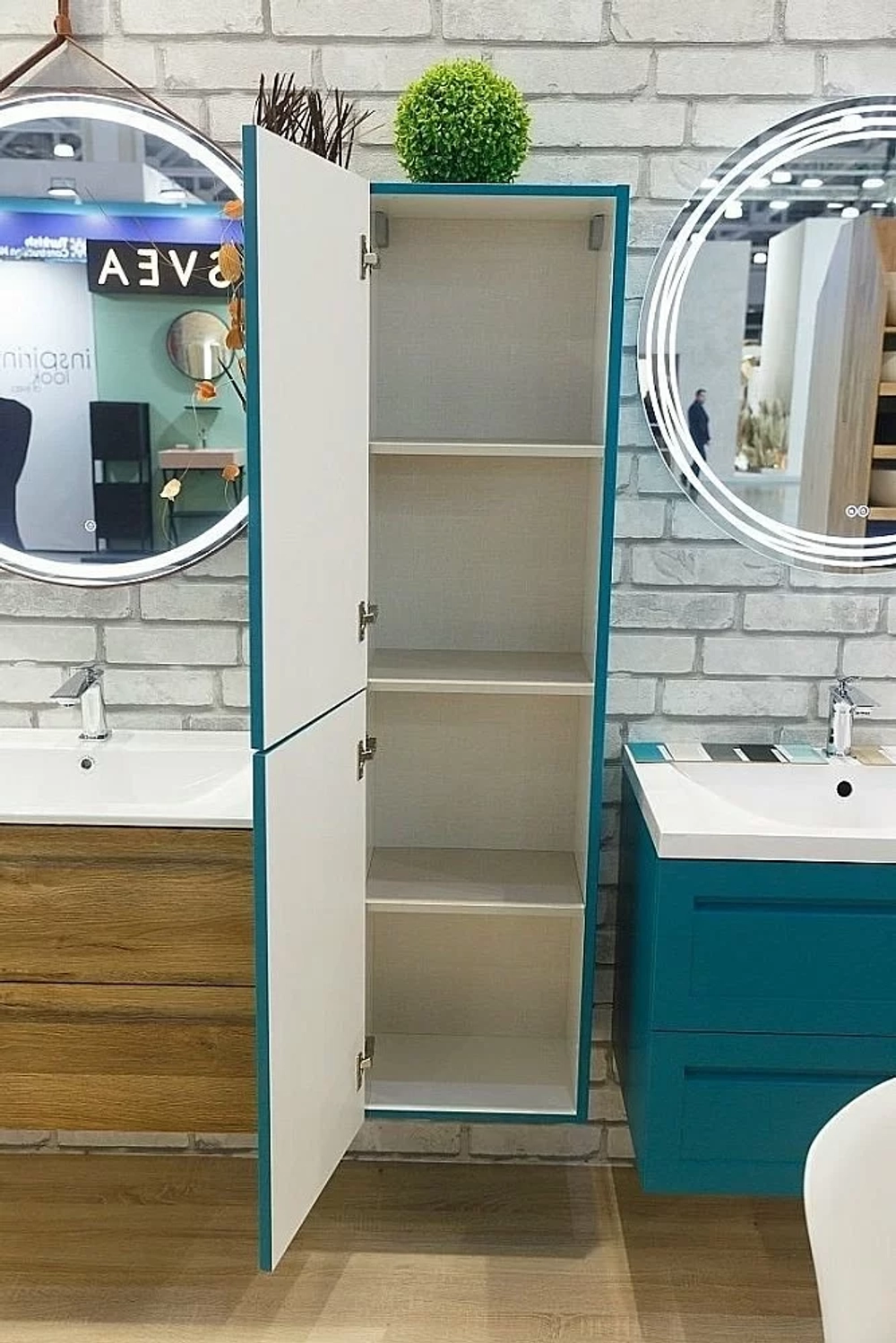 Шкаф подвесной Art&Max PLATINO 40 бирюзовый матовый